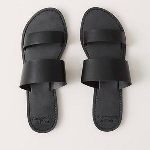ABercrombie and Fitch black sandals